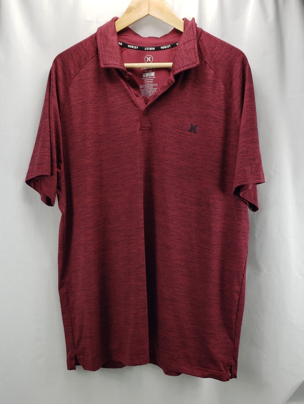 Hurley Polo Shirt Men's Large